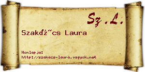 Szakács Laura névjegykártya